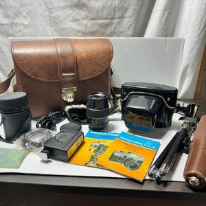 Praktica MTL3 film SLR camera (UNTESTED) w/ All Accessories Included